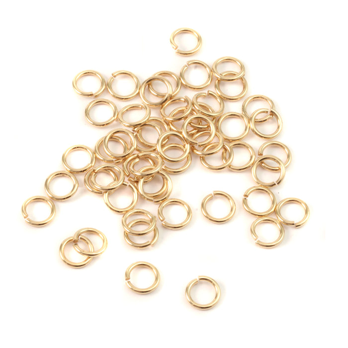 NuGold 4mm I.D. 18 Gauge Jump Rings, 1/2 oz (~125 rings) – Beaducation